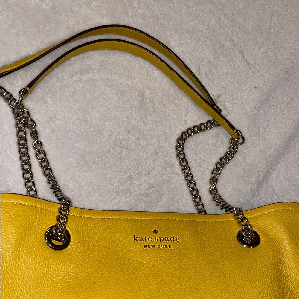 Kate Spade New York Jordyn Chain Handle Tote in Sunflower Yellow - Picture 6 of 16
